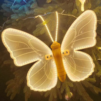 Lampes décoratives d'extérieur en forme de papillon, IP65, en aluminium et acier inoxydable, avec capteur de lumière, pour mariages, éclairage de paysage et sites touristiques