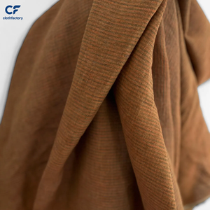 Tessuto in <span class=keywords><strong>Lino</strong></span> a Righe Colorate <span class=keywords><strong>Arancione</strong></span> Blu, <span class=keywords><strong>Lino</strong></span> a Righe Sottili Blu Navy, Morbido Tessuto Effetto Stone-washed per Camicie e Abiti - Product Image 3