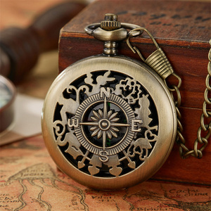 Nouvelle <span class=keywords><strong>boussole</strong></span> montre de poche rabattable Vintage Bronze Design rétro <span class=keywords><strong>boussole</strong></span> Portable pour équipement d'exploration d'alpinisme en plein air - Product Image 4