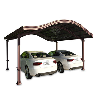 Abri de voiture moderne à <span class=keywords><strong>double</strong></span> place, cadre en aluminium, imperméable, avec toiture en polycarbonate, taille personnalisée - Product Image 6