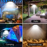 Lampe solaire TSINYE pour abri de jardin, éclairage extérieur/intérieur, détecteur de mouvement, lampe suspendue, lampes solaires avec télécommande, 5 modes pour garage