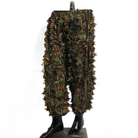 Costume de Ghillie 3D à feuilles Camouflage Sniper Blanc Neige Camo Tissu Vêtements de chasse