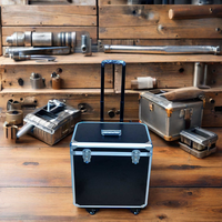 Valise de chariot à couvercle amovible personnalisée avec roues Valise de vol en aluminium durable pour le stockage des outils Caractéristiques d'affichage