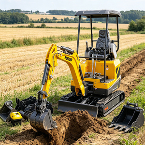 Mini-excavatrice conforme à la norme EU Stage V pour l'entretien routier et les travaux de tranchées en Europe, excavatrice sur chenilles pour usage agricole - Product Image 2