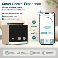 Diffuseur d'arômes intelligent, contrôle par application Bluetooth WiFi, double parfum, diffuseur d'huiles essentielles par nébulisation avec lumière ambiante LED