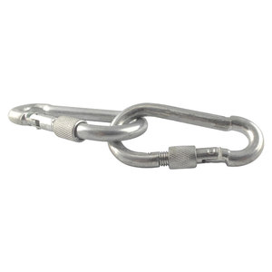 Mosquetón de Acero al Carbono DIN 5299D con Tratamiento Electrolítico y Tornillo Nuk, 100% Probado - Product Image 2