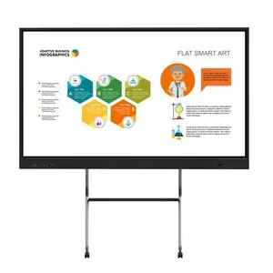 98 110 אינץ' פאנל שטוח אינטראקטיבי 20 נקודות מגע חינוך LCD לוח אינטראקטיבי חכם לוח לבן לחדר ישיבות בית הספר