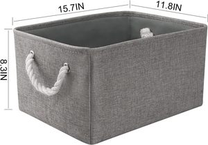Modern Wardrobe Storage <b>Basket</b> Fabric Storage <b>Basket</b> with Handle - Product Image 2