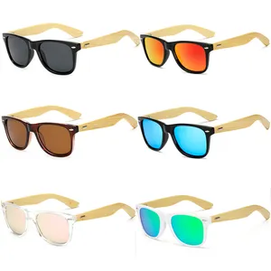 Top hot sale polarized sunglasses 100% handmade bamboo arms classic wayfaring sun glasses