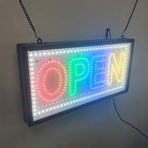 24*48CM telaio in lega di alluminio RGB colore interno segno aperto SMD piastra in alluminio <span class=keywords><strong>LED</strong></span> pubblicità Display per interni Business - Product Image 1