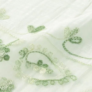 Écharpe châle entièrement équipée, brodée, en coton véritable, pour femme et unisexe, longue écharpe en fil de coton véritable - Product Image 3