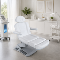 Table de soins esthétiques électrique à 4 moteurs, grande plage d'inclinaison, base métallique épaissie, charge 200 kg, hauteur réglable, pour cliniques dentaires et esthétiques