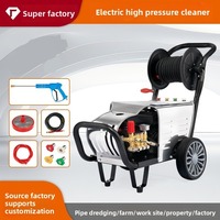 Pompe à eau haute pression sur chariot Tie Yue G2200/G2500/G3000 2,2-3,0 kW pour nettoyage industriel avec enrouleur de tuyau