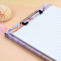 Portapapeles plegable de lujo personalizado, tablero de Clip de Metal con Bloc de notas extraíble, carpeta de documentos, almacenamiento, Bloc de notas, portapapeles