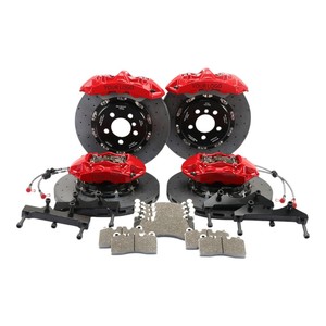 Kit <span class=keywords><strong>de</strong></span> freinage <span class=keywords><strong>de</strong></span> course en céramique carbone <span class=keywords><strong>rouge</strong></span> personnalisé à 6 pistons pour Tesla Model S Plaid Mazda CX-5 Porsche Carrera 997 ACR50 - Product Image 1