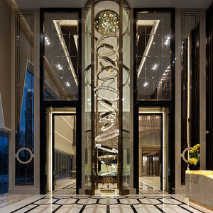 Phong cách sang trọng trang trí trong nhà biệt thự sảnh khách sạn cầu thang tùy chỉnh lớn pha lê LED vòng đèn chùm đèn - Product Image 2