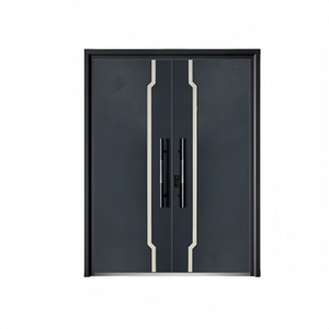 Serrure intelligente double moderne de luxe, étanche, insonorisée, en métal, pare-balles, noir, or rose, intérieur, hôtel, maison et bureau, entrée - Product Image 1