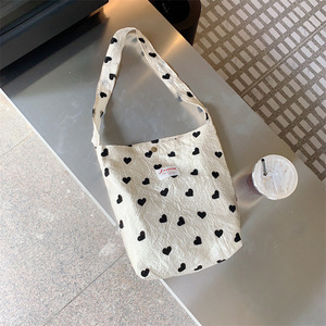 Sac à bandoulière en toile Summer New Love, grande capacité, pour femmes - Product Image 3