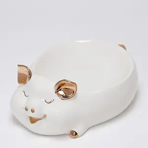 Керамическая тарелка в форме милой свиньи, геометрические керамические кадки, декоративные чаши, держатель для конфет