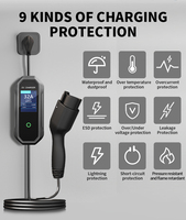 Chargeur EV portable intelligent 11,5 kW 48A J1772 avec câble de 5 m, reconnaissance automatique du courant, Plug and Play, pour une utilisation à domicile et en voyage