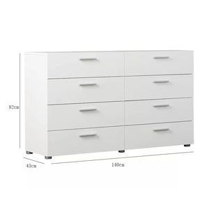 Meubles de salon modernes, armoire de rangement à <span class=keywords><strong>8</strong></span> <span class=keywords><strong>tiroirs</strong></span>, table de chevet, <span class=keywords><strong>commode</strong></span> en bois <span class=keywords><strong>laqué</strong></span> <span class=keywords><strong>blanc</strong></span> - Product Image 4