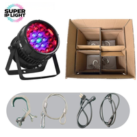 Projecteur LED Par étanche 19x12W RGBW avec zoom, contrôle DMX RDM, pour événements extérieurs, discothèques et éclairage de scène