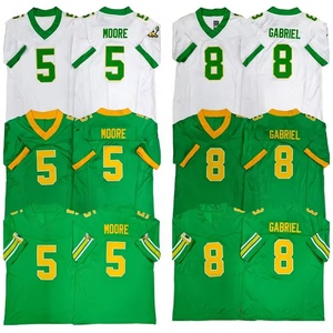 เสื้อเจอร์ซีย์ฟุตบอลอเมริกันแบบเย็บติดกัน ระบายอากาศได้ดี รุ่น 2026 Oregon Duck หมายเลข 5 Dante Moore และหมายเลข 8 Dillon Gabriel สำหรับกีฬาในวิทยาลัย - Product Image 1