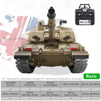 1/16 2,4G Heng Long RC Tank Toy 3908-1 British Challenger 2 Infrared IR Battle BB Airsoft Smoke Lights Sound Steel Metal Crawler
