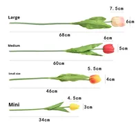 Bunga Tulip Mini PU Artifisial Premium Zhengmai HBL0023, Perlengkapan Fotografi Pernikahan, Dekorasi Rumah & Luar Ruangan, Cina, Dalam Ruangan