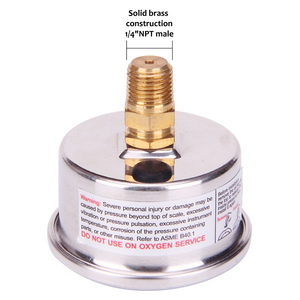 2นิ้วเติมน้ำมันตัวกรองสระว่ายน้ำเครื่องวัดความดัน,Back Mount, 1/4นิ้วท่อ - Product Image 4