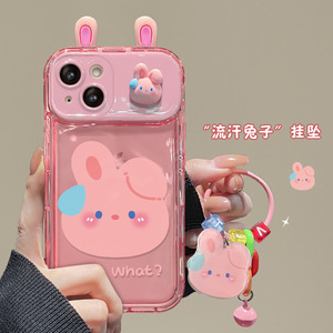Custodia per telefono antiurto con <span class=keywords><strong>specchio</strong></span> <span class=keywords><strong>a</strong></span> ribalta e ciondolo <span class=keywords><strong>a</strong></span> forma di simpatico rana dei cartoni animati per <span class=keywords><strong>iPhone</strong></span> X XR <span class=keywords><strong>11</strong></span> 12 13 14 15 Plus 16 17 Pro Max - Product Image 4