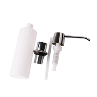 Distributeur de savon liquide à poser sur évier, blanc, avec bouteille de rechange, distributeur de savon à pression manuelle pour la maison et la cuisine