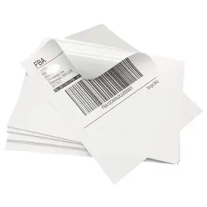 Witte Blanco Zelfklevende A4 210*297Mm Op Maat Barcodesticker Afdrukken Thermisch Label Voor Laser-En Inkjetprinters