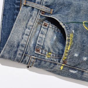 กางเกงจ็อกเกอร์ขายาวผ้ายีนส์วินเทจสำหรับผู้ชายสีดำ ผ้าฝ้ายคุณภาพสูง เหมาะสำหรับออกกำลังกาย ฟิตเนส ขายส่ง รับผลิตตามแบบ - Product Image 5