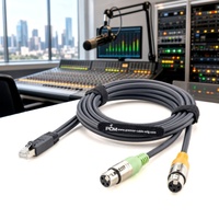 Câble répartiteur RJ45 8P8C mâle vers double XLR 3 broches femelle AXIA pour équipement de salle de contrôle de diffusion et console Wheatstone Blade