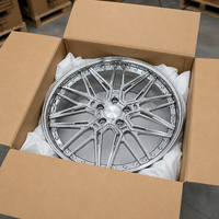 Jantes en alliage d'aluminium forgé 2 pièces, 18-24 pouces, déport de 25 mm, 6061-T6, haute performance, finition argentée, pour berlines de luxe et supercars