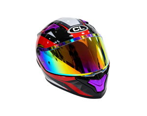 Moderno casco integrale per adulti con doppia finitura nera opaca pinne sostituibili costruzione in ABS per tutte le stagioni - Product Image 2