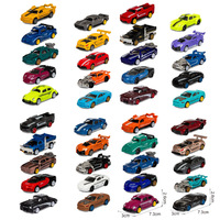 Voiture en alliage 5pcs 1:64 Ensemble promotionnel Simulation Miniature Diecast Toy Vehicles Sliding Alloy Fighter Plane Sports Car Toy