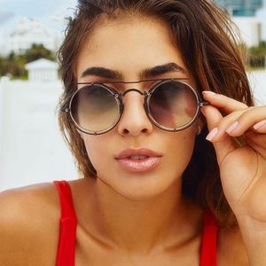 Nouveautés 2020, lunettes de soleil rondes en métal vintage UV400, lunettes de soleil steampunk - Product Image 1
