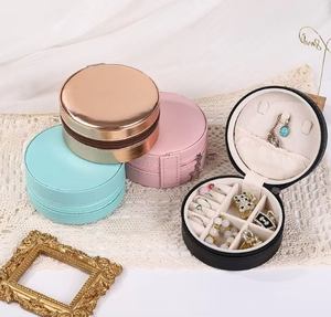 Personalized Customized Logo EQ Hot Selling High Quality PU Leather Zipper Closure Fashionable Graduation Travel Jewelry <b>Box</b> - Product Image 5