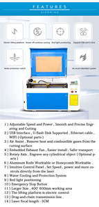 Machines de <span class=keywords><strong>découpe</strong></span> <span class=keywords><strong>laser</strong></span> CO2 XM 4060 40w 50w 60w 80w 100w, machine de gravure <span class=keywords><strong>laser</strong></span> haute vitesse en Chine - Product Image 2