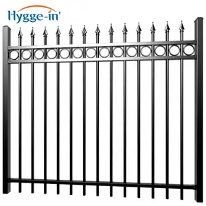 2023 nuovo Design a buon mercato pannello di recinzione in ferro battuto in alluminio metallo picchetto recinzione ornamentale