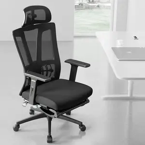 High back boss chair Special lumbar support managerial foshan factory mesh chair mesh footrest