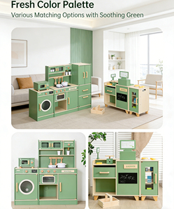 Ensemble de cuisine de jeu de rôle personnalisé, réfrigérateur, ustensiles de cuisine, jeu, jouets en <span class=keywords><strong>bois</strong></span> pour enfants - Product Image 4