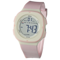 Montre numérique rectangulaire mince LASTKA WF160, résistante à l'eau, rétroéclairage LED, alarme, chronomètre, TPU, pour hommes et femmes, sport