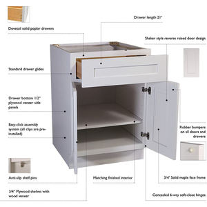 Usines de conception de luxe à haute brillance moderne populaire imperméable à l'eau simple et élégant assemblage rapide et facile des armoires de cuisine - Product Image 5