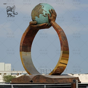 Декор для сада, латунная медная абстрактная художественная металлическая скульптура, бронзовая скульптура дерева, Человеческая Статуя - Product Image 2