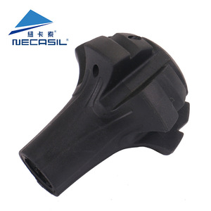 Cubierta para bastón de trekking Newcastle Necasil L4 negra de elastómero TPR, accesorios para senderismo - Product Image 1