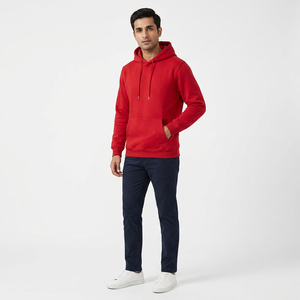 Sudadera con Capucha de Felpa de Algodón 100% de Alta Calidad, Nueva Colección 2025, Oversize, con Media Cremallera, Hombros Caídos, Bloques de Color, Invierno, Personalizable Digitalmente para Hombre - Product Image 1