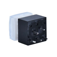 Interrupteur tactile à bouton-poussoir de réinitialisation Micro PCB avec LED RVB illuminée 15*15x18.3mm 5 broches Dip 12V interrupteur momentané à bouton tactile